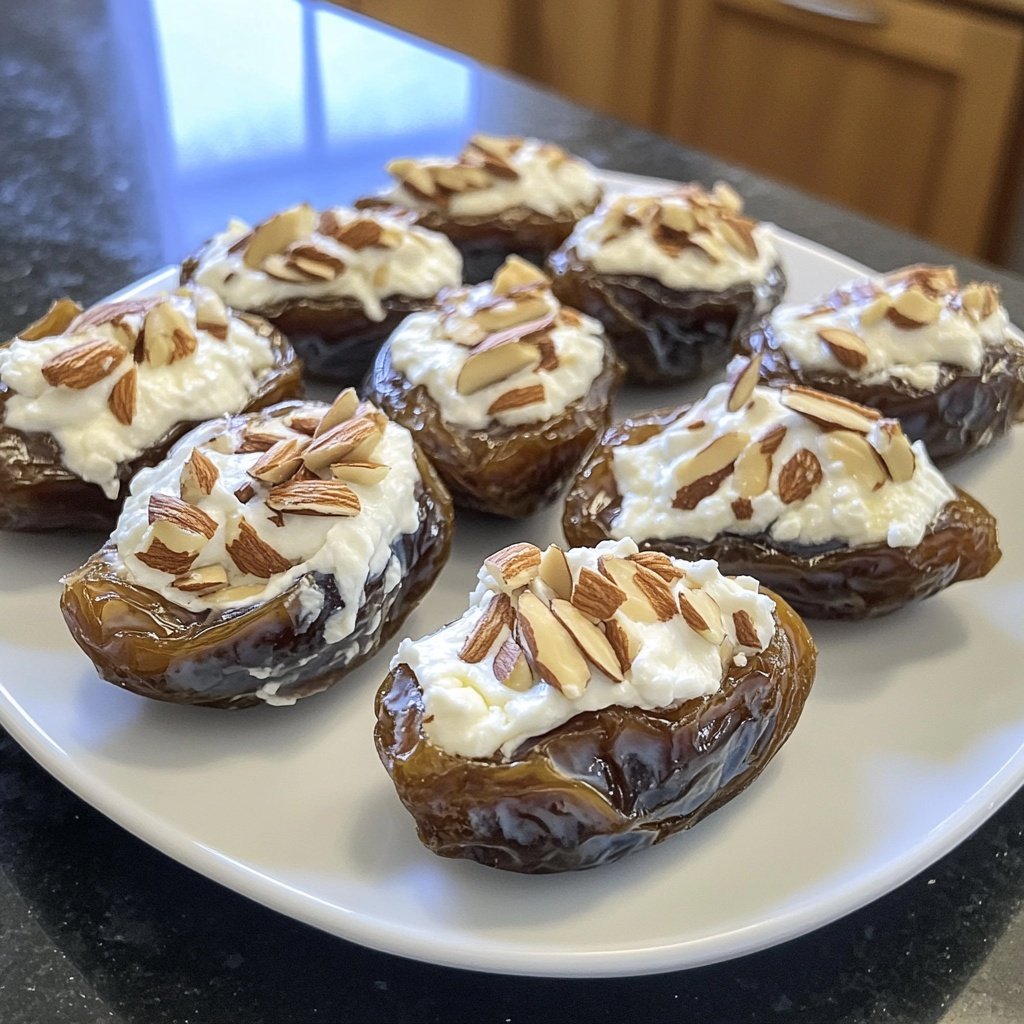 Valentines Snacks Cheese Stuffed Dates
