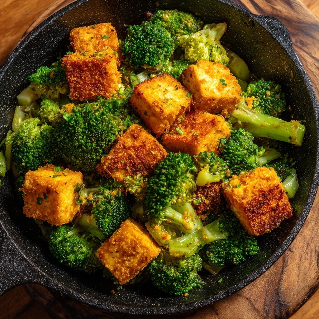 Healthy Dinner Broccoli Tofu Skillet