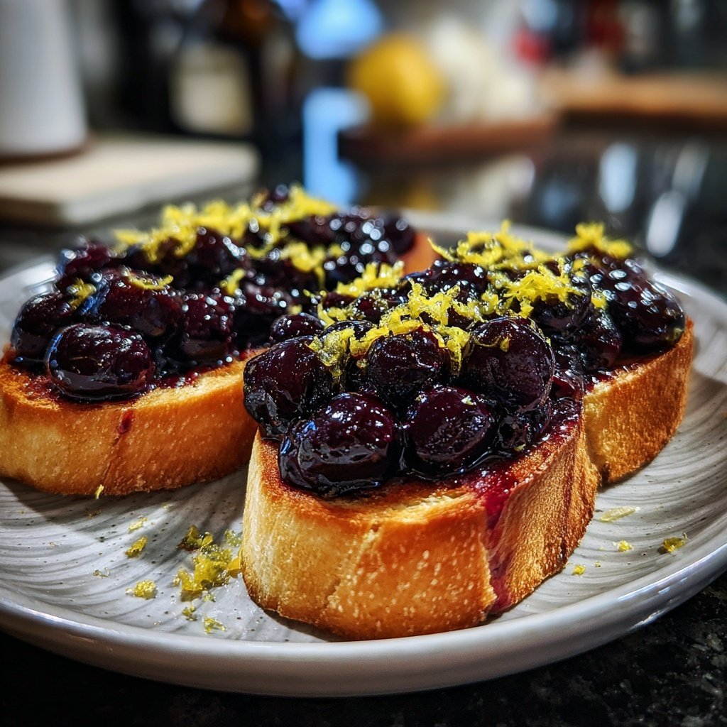 Blueberry Lemon Toasted Bread