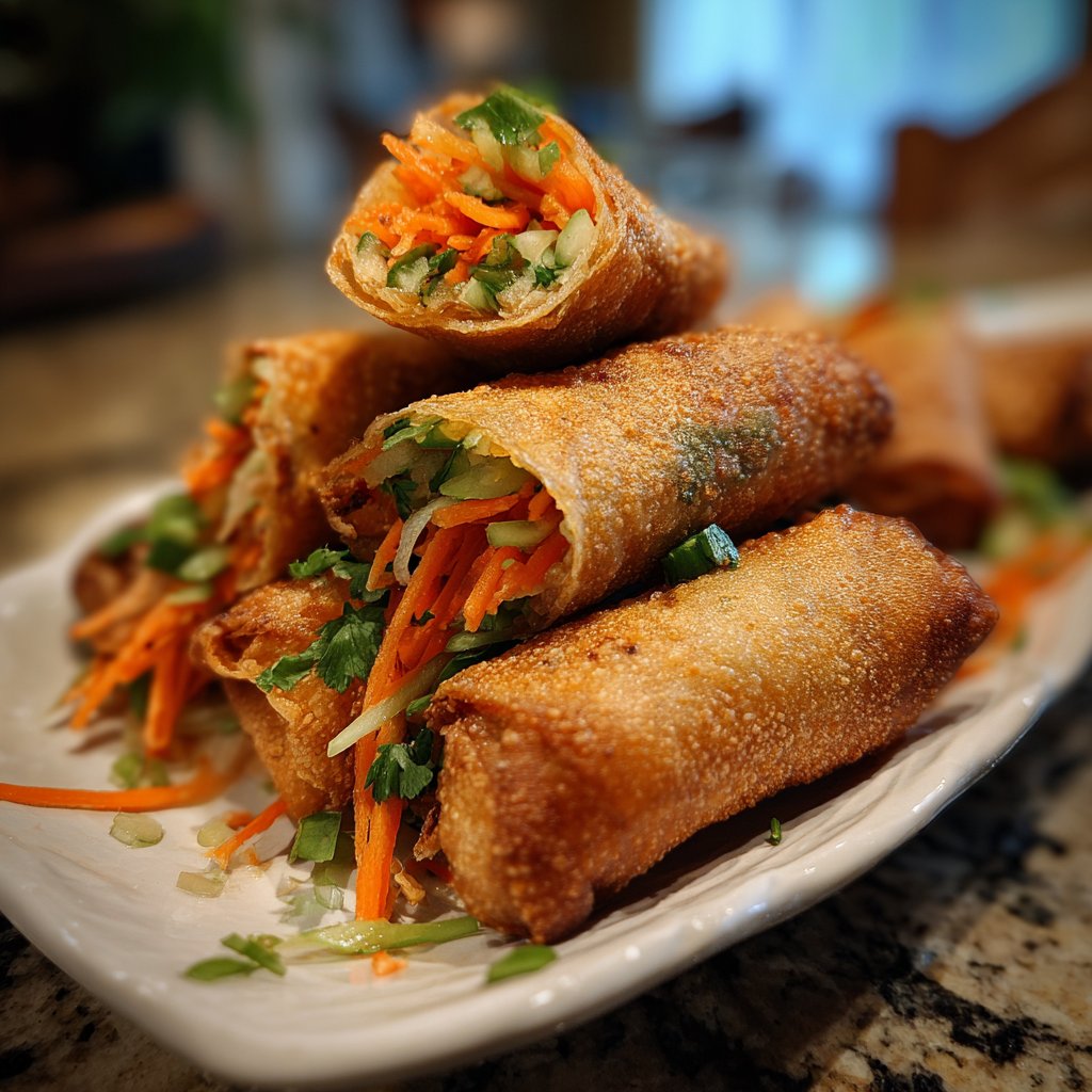 Super Bowl Veggie Spring Rolls