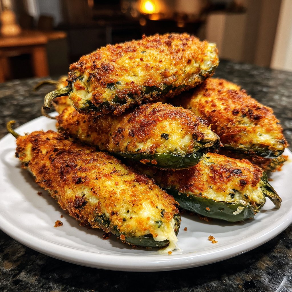 Jalapeno Poppers with Garlic Herb Filling