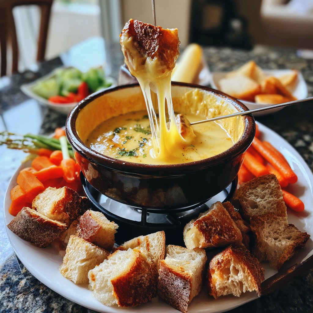 Fondue with Raclette Cheese