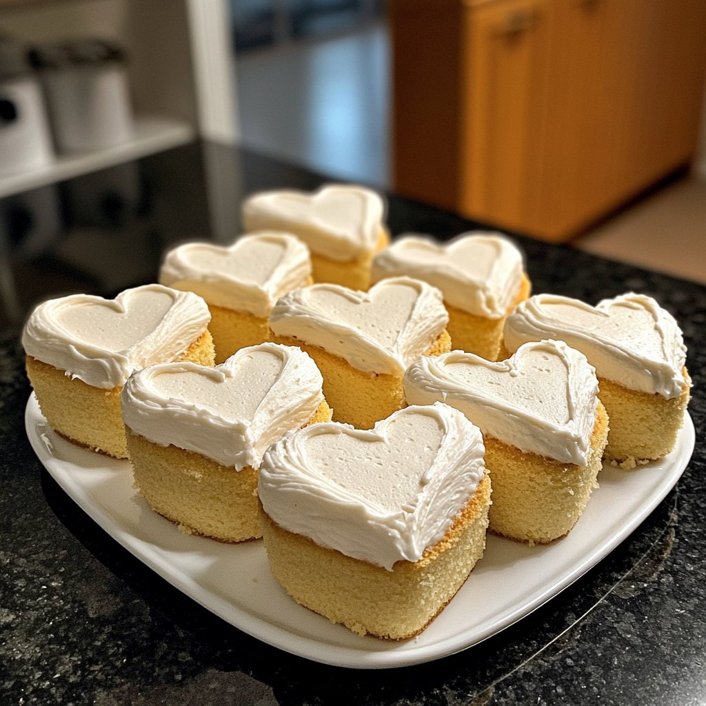 Mini Heart Cake with Vanilla Sponge
