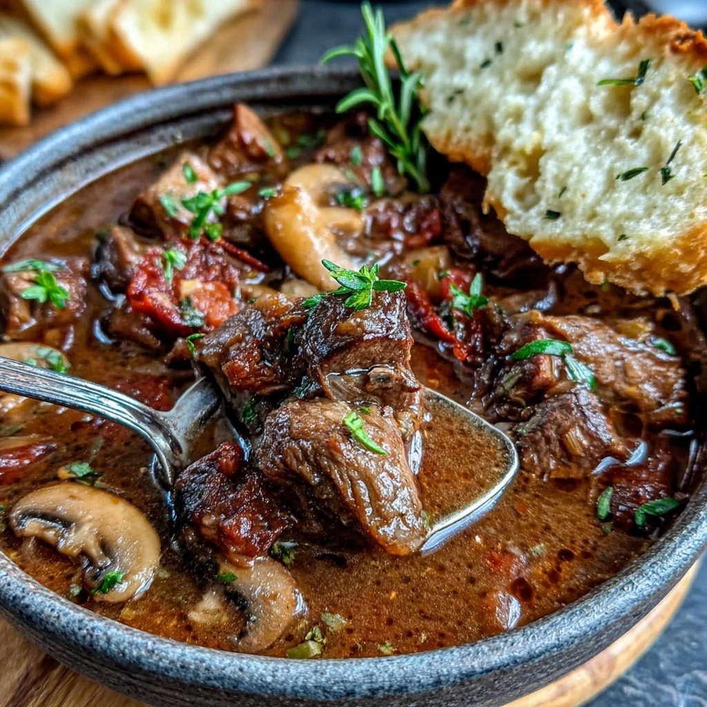 Cozy Beef And Mushroom Stew