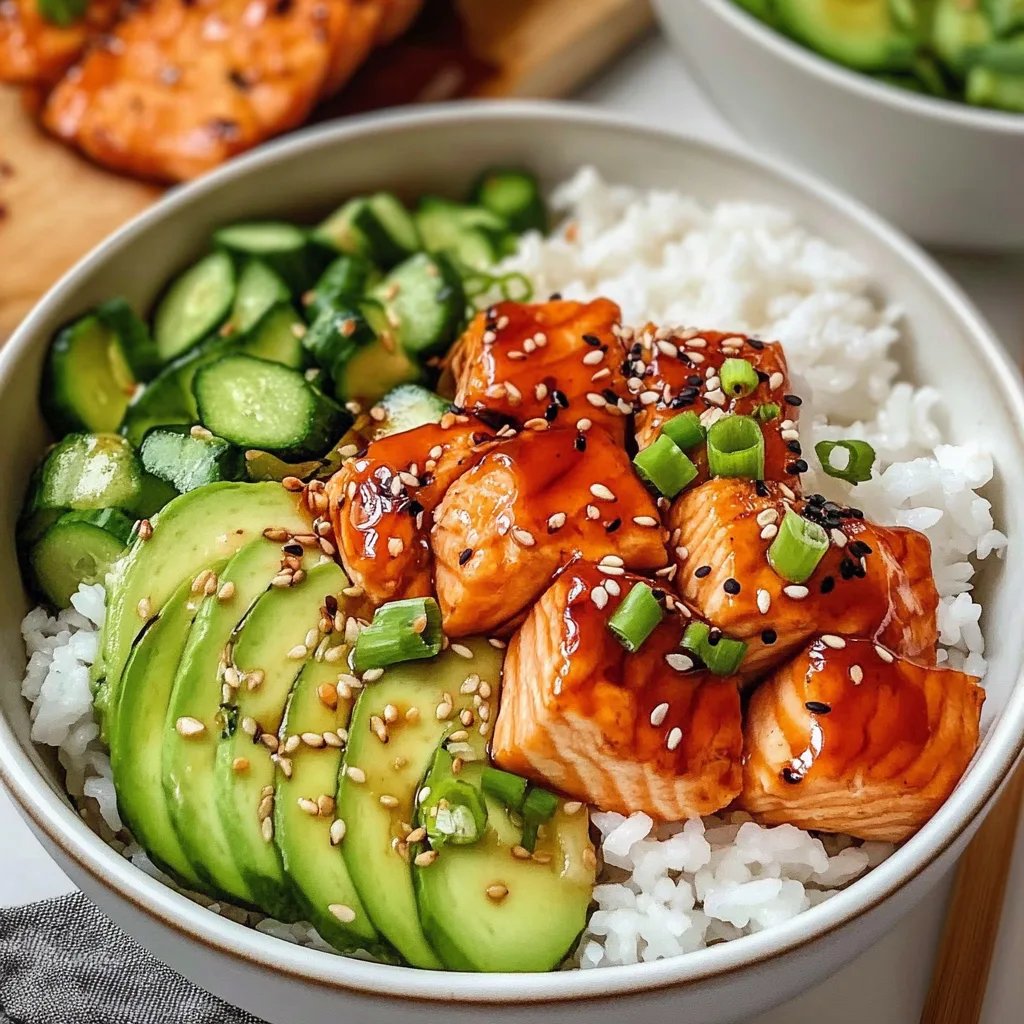 Honey Sriracha Salmon Bowls