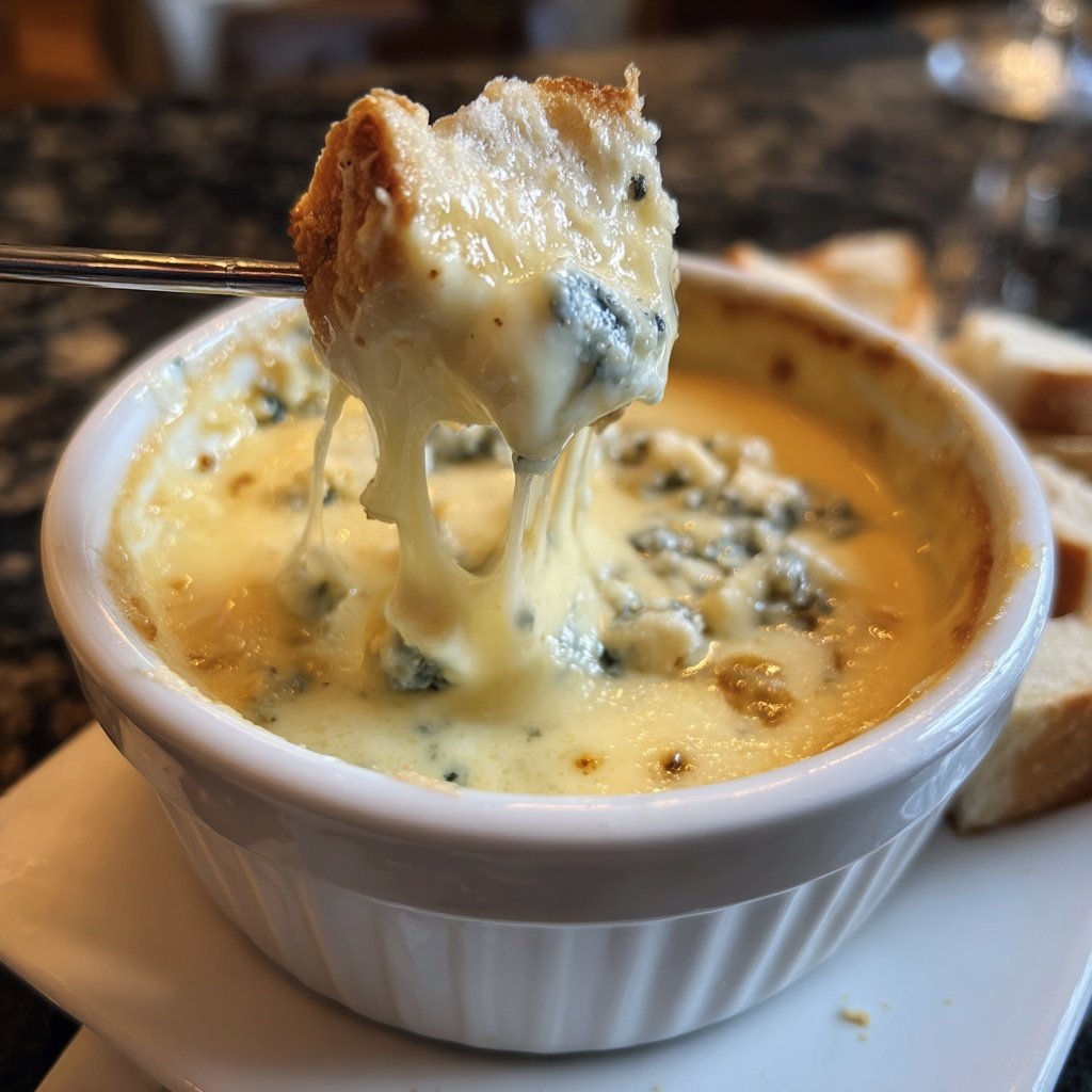 Fondue with Mild Blue Cheese