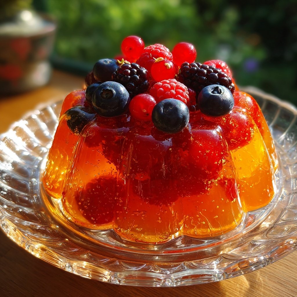 Champagne Jelly with Berries