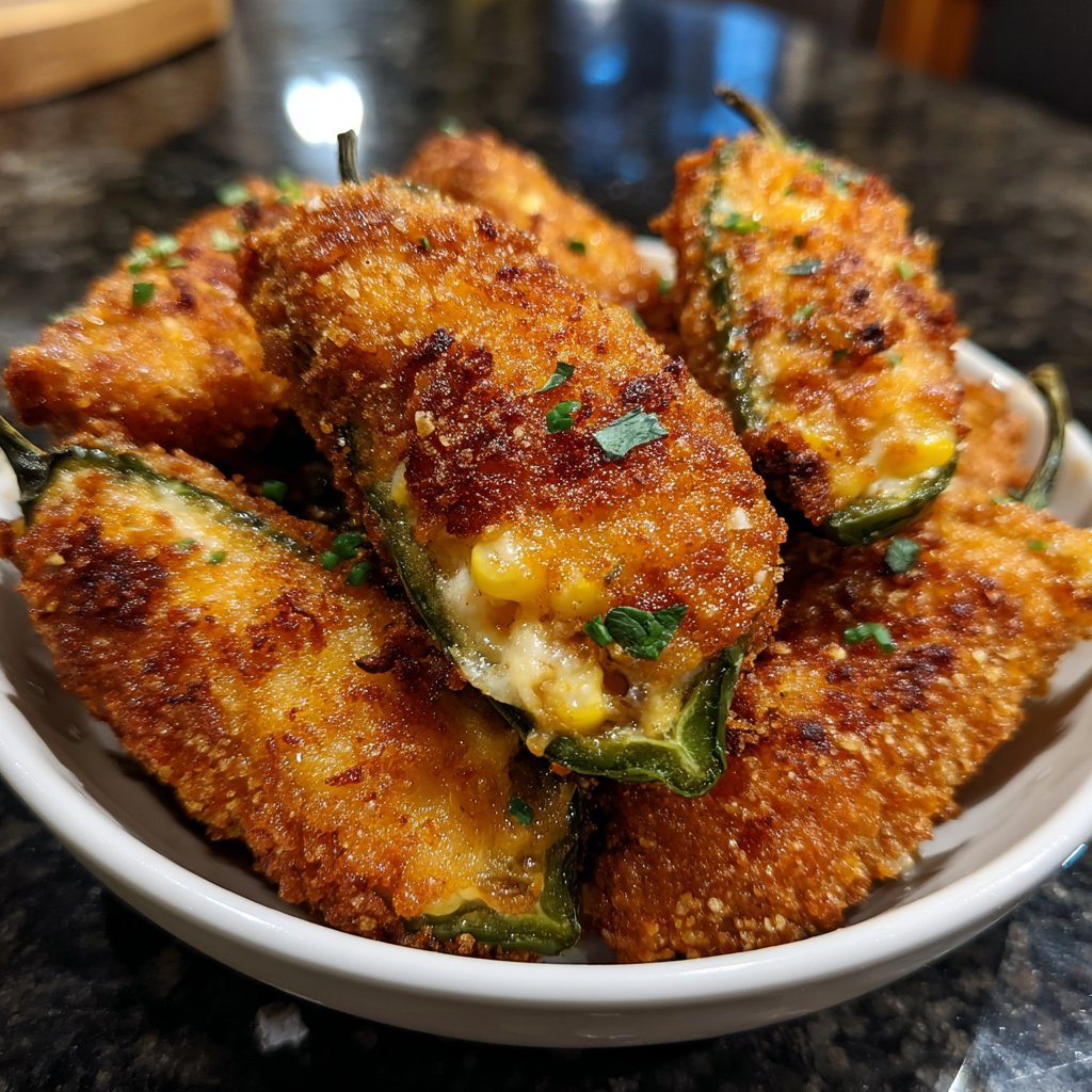 Jalapeno Poppers Stuffed with Corn