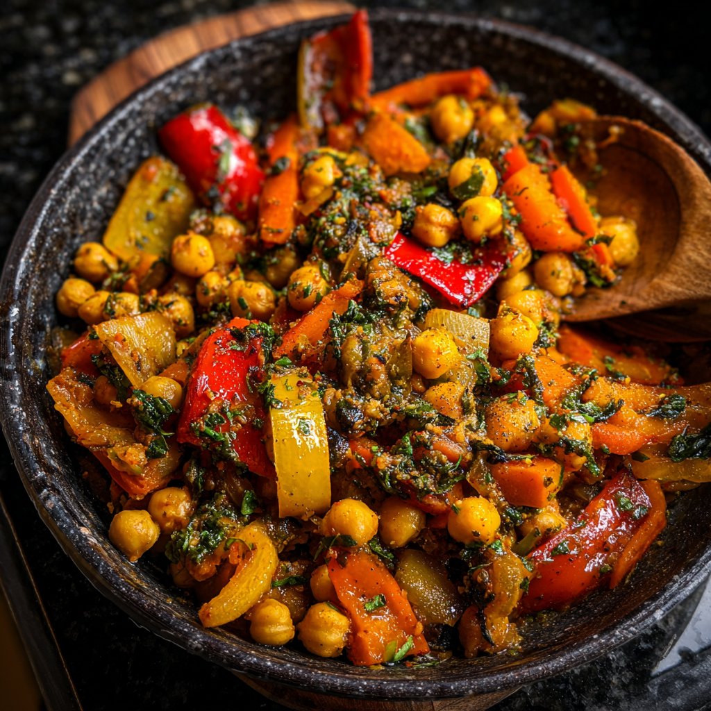 Healthy Crockpot Moroccan Vegetables