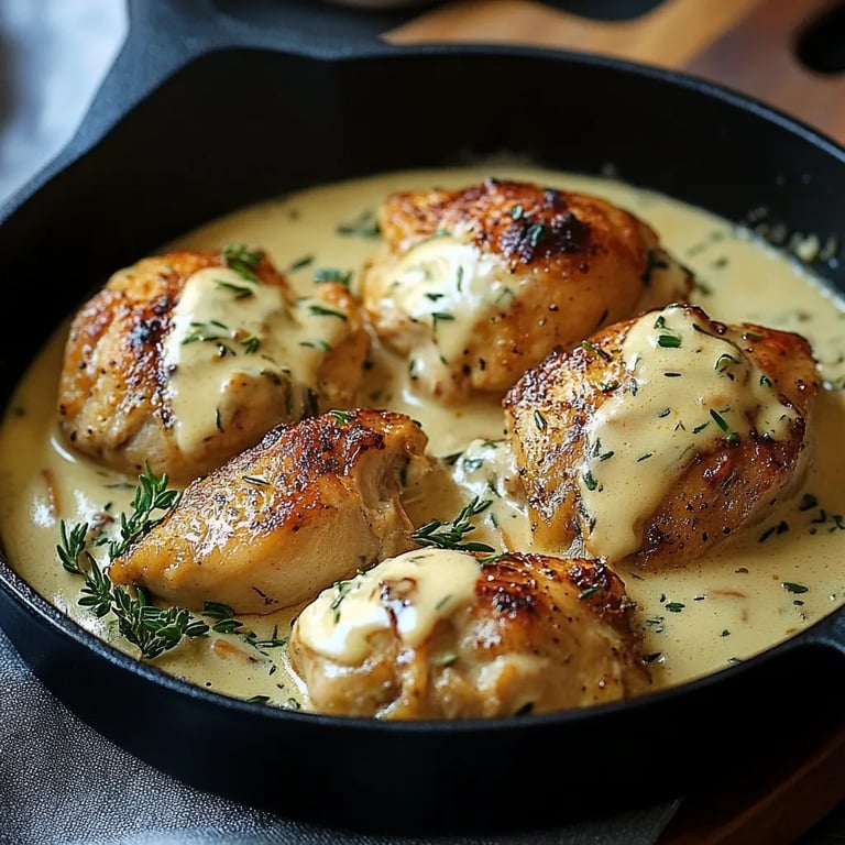 Irish Chicken in Whiskey Cream Sauce