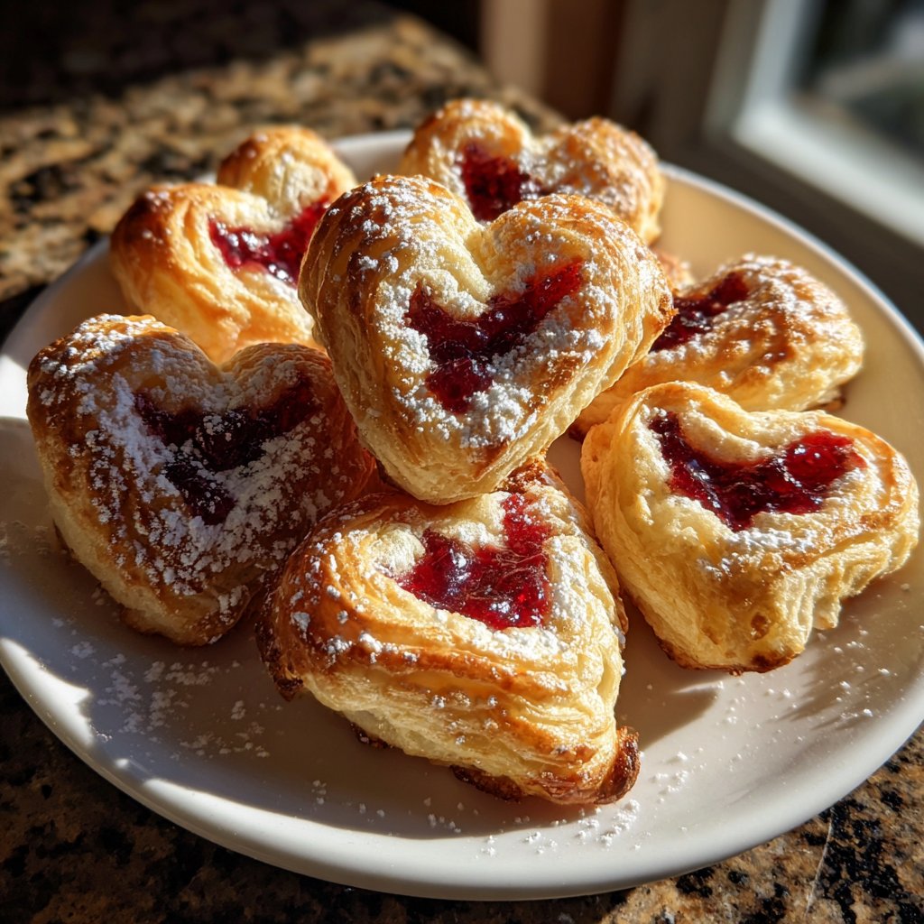 Valentines Snacks Mini Puff Pastries