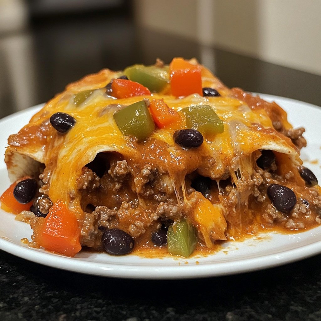 Ground Beef Enchilada Skillet