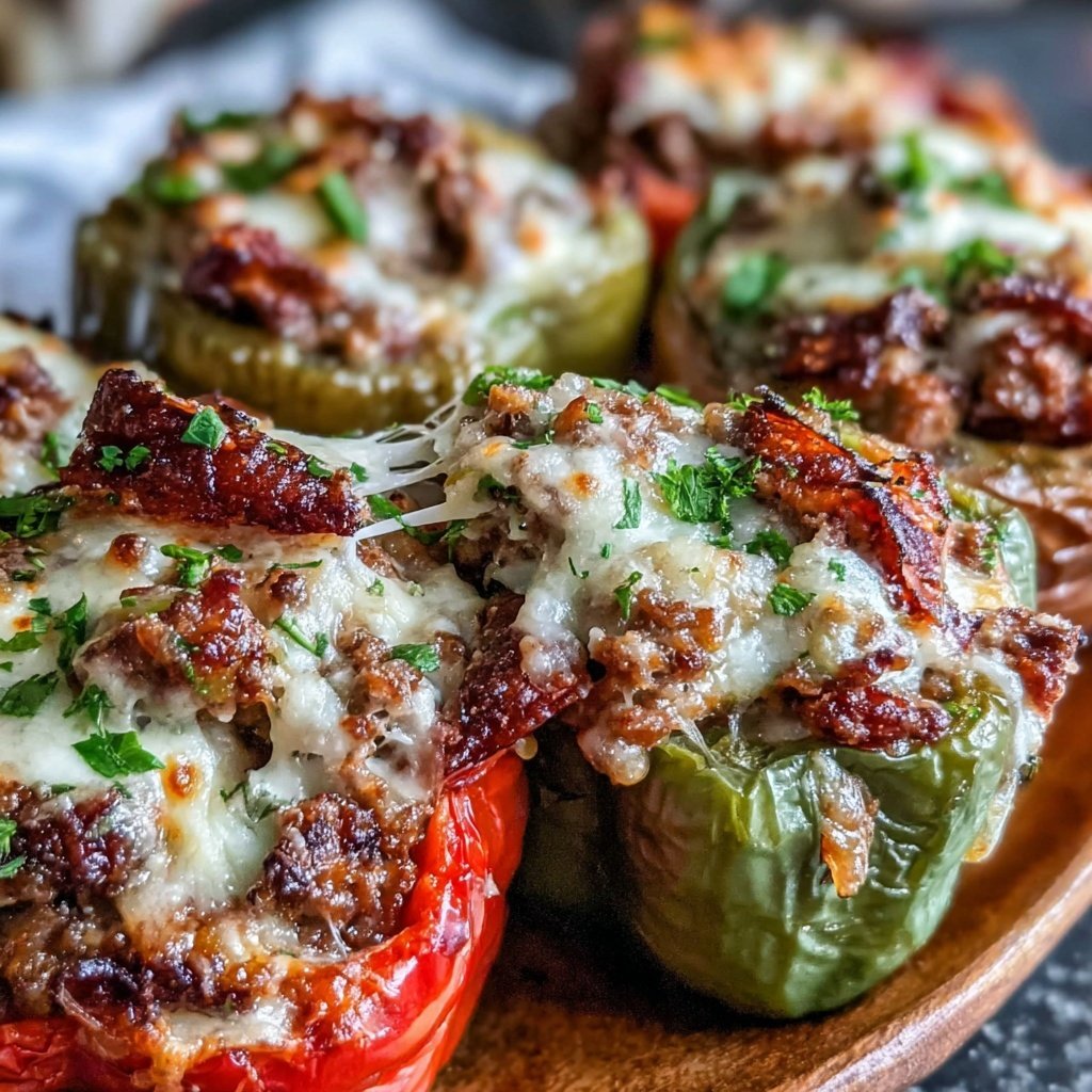 Ground Beef Stuffed Bell Peppers