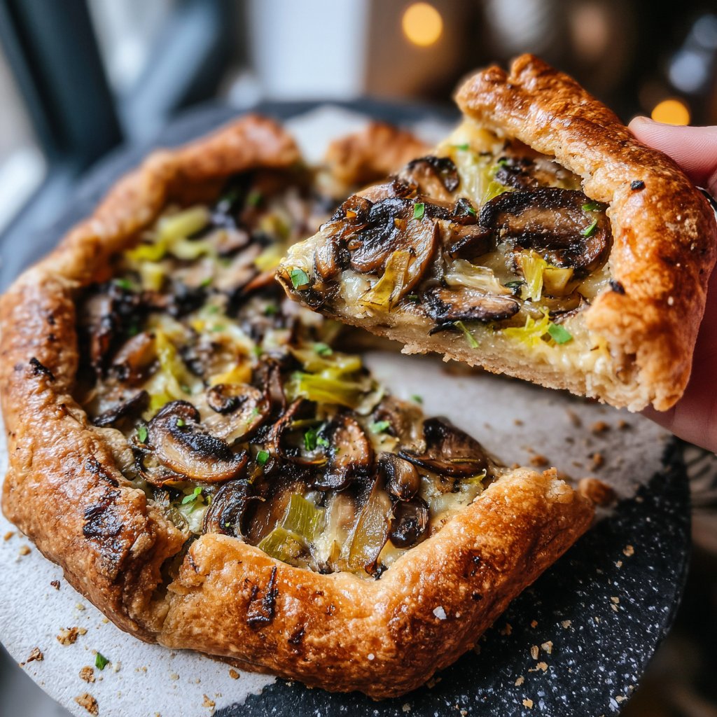 Romantic Mushroom and Leek Tart