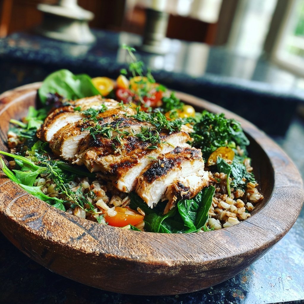 Healthy Chicken And Farro Bowl
